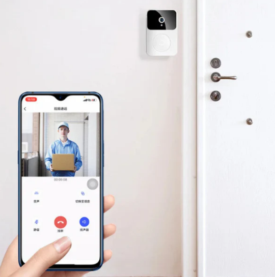 Campainha Com Câmera Vídeo Porteiro Sem Fio Wi-Fi HD Inteligente Smart Home